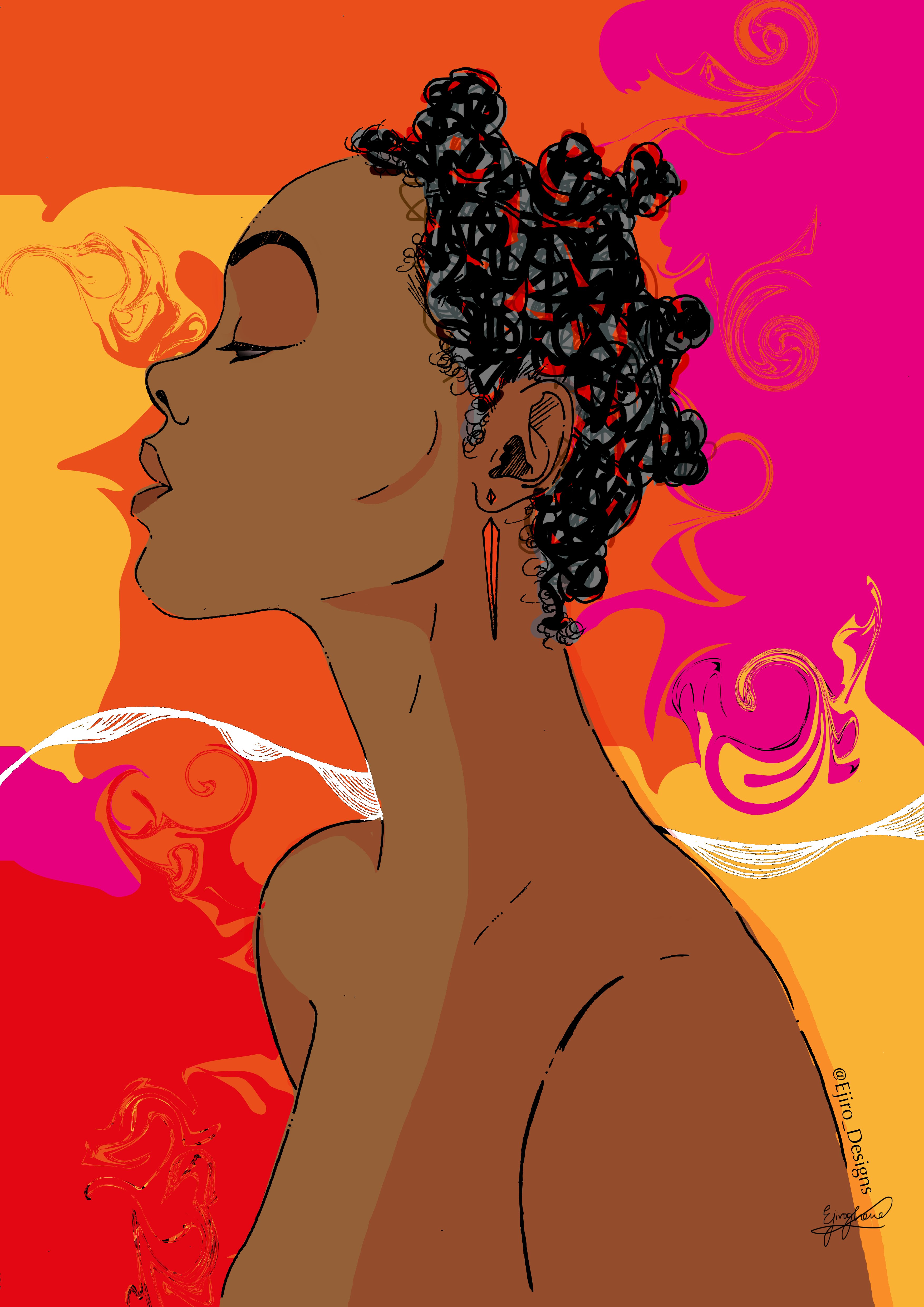 Bantu Knots illustration by Ejiro Designs